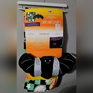 Candy Corn Lane 2 piece decorative pillow & throw set 50 x 60 bat,ghost,pumpkin